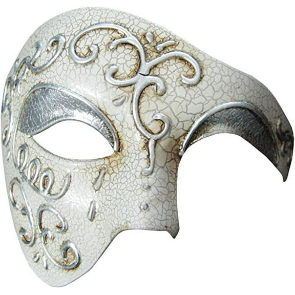 Luxury Mask Vintage Phantom of the Opera Mask – Venetian Half Face Mask – Costume Party, Masquerade Ball Carnival Mardi Gras