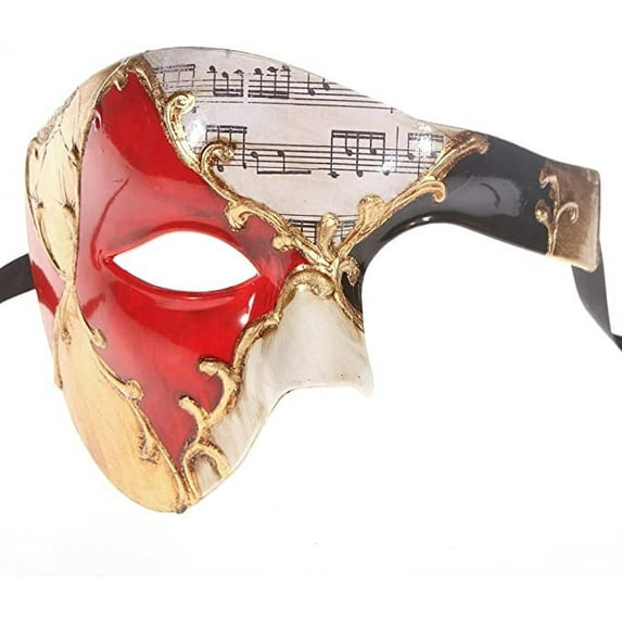 Luxury Mask Vintage Phantom of the Opera Mask – Venetian Half Face Mask – Costume Party, Masquerade Ball Carnival Mardi Gras