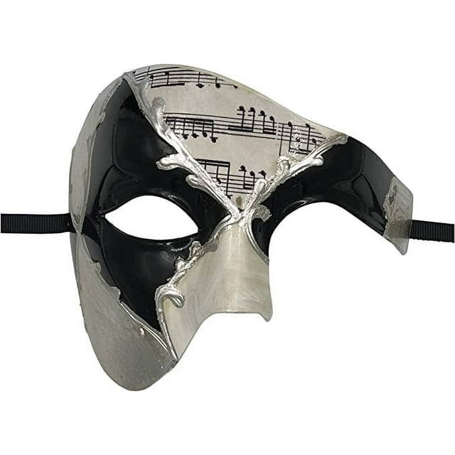 Máscara de medio rostro del Fantasma de la Ópera de Costume Craze