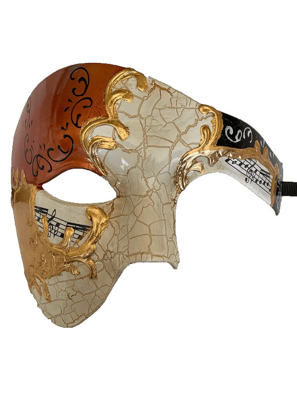 Luxury Mask Vintage Phantom of the Opera Mask – Venetian Half Face Mask –  Costume Party, Masquerade Ball Carnival Mardi Gras 