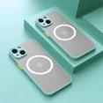 thumbnail image 1 of Luxury Matte Armor Magnetic Magsafe Wireless Charge Case For iPhone 16 15 14 13 11 12 Pro Max Mini Plus XS Max XR X Cover funda Mint Green For iPhone XR, 1 of 7