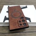 thumbnail image 1 of Luxury Matte Leather Case For Samsung Galaxy S24 S23 S22 S21 Ultra Plus FE Note 20 S 23 22 21 For Magsafe Wireless Full Covers, 1 of 7