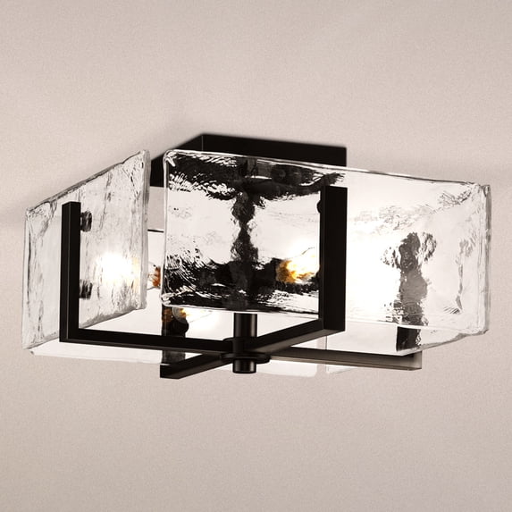 Luxury Mediterranean Ceiling Light, Matte Black, UHP5076