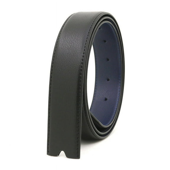 Luxury Men Automatic Buckle Belts Solid Genuine Leather Waist Strap No Buckle Cowskin Belt Black Male Jeans Waistband