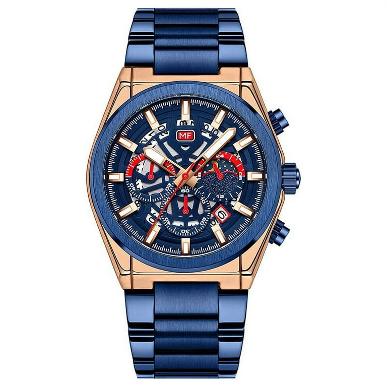 Luxury Men Watches Stainless Steel Band Men's Wristwatch Quartz