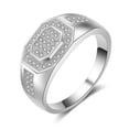 thumbnail image 1 of Luxury Men's AAA Micro Inlay CZ Hollow Band Fashion Wedding Party Ring Size 8-12, 1 of 7