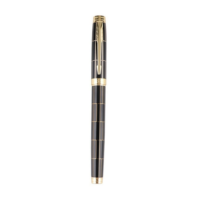 Luxury Men's Grid Fountain Pen 0.5mm Nib Business Writing Signing