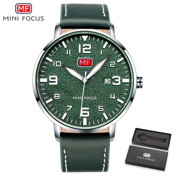 Luxury Men's Wristwatch Quartz Wrist Watch Men Waterproof Brown Leather Strap Watches