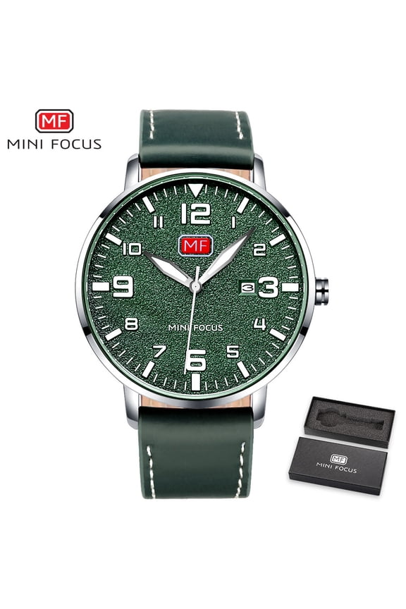 Luxury Men's Wristwatch Quartz Wrist Watch Men Waterproof Brown Leather Strap Watches