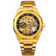 Luxury Mens Mechanical Watch Automatic Selfwind AUTO Watches Waterproof Gold Stainless Steel Business Sports Male Wristwatch