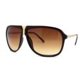 thumbnail image 1 of Luxury Mens Oversized Plastic Racer Mobster Fashion Sunglasses Matte Brown, 1 of 4