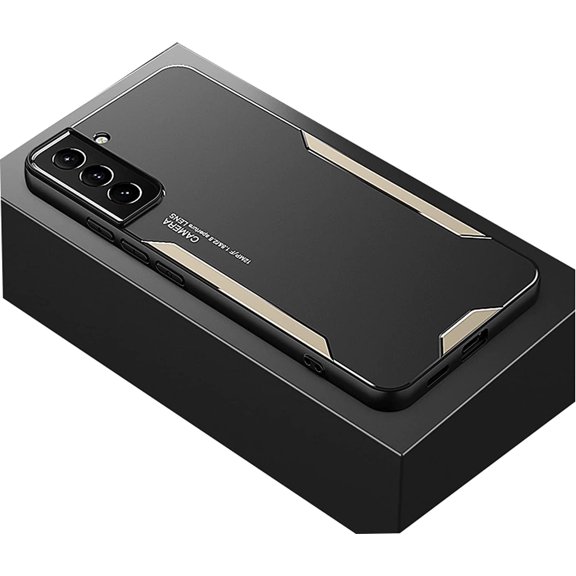 Luxury Metal Phone Case, Frosted Aluminum Alloy Personality Case for Samsung Galaxy Note 20 Ultra 10 Pro 9 8, Shockproof Bumper(Gold,Note 10 Pro)