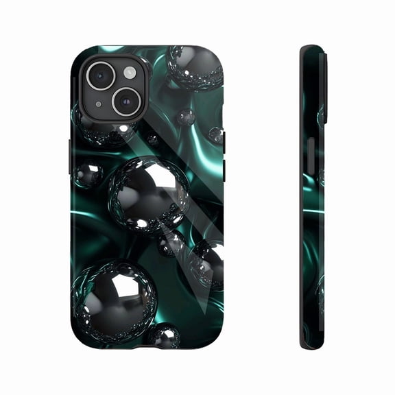 Luxury Metallic Bubble Design iPhone Case for Fashion Enthusiasts & Tech Savvy Users, Durable Shockproof Slim Fit Smartphone Cover Compatible with iPhone 11/12/13/14/15/16 (Pro Max/Plus)