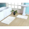 thumbnail image 1 of Luxury Microfiber Bath Rug Set - 20”X32”/23”X39” - White, 1 of 5