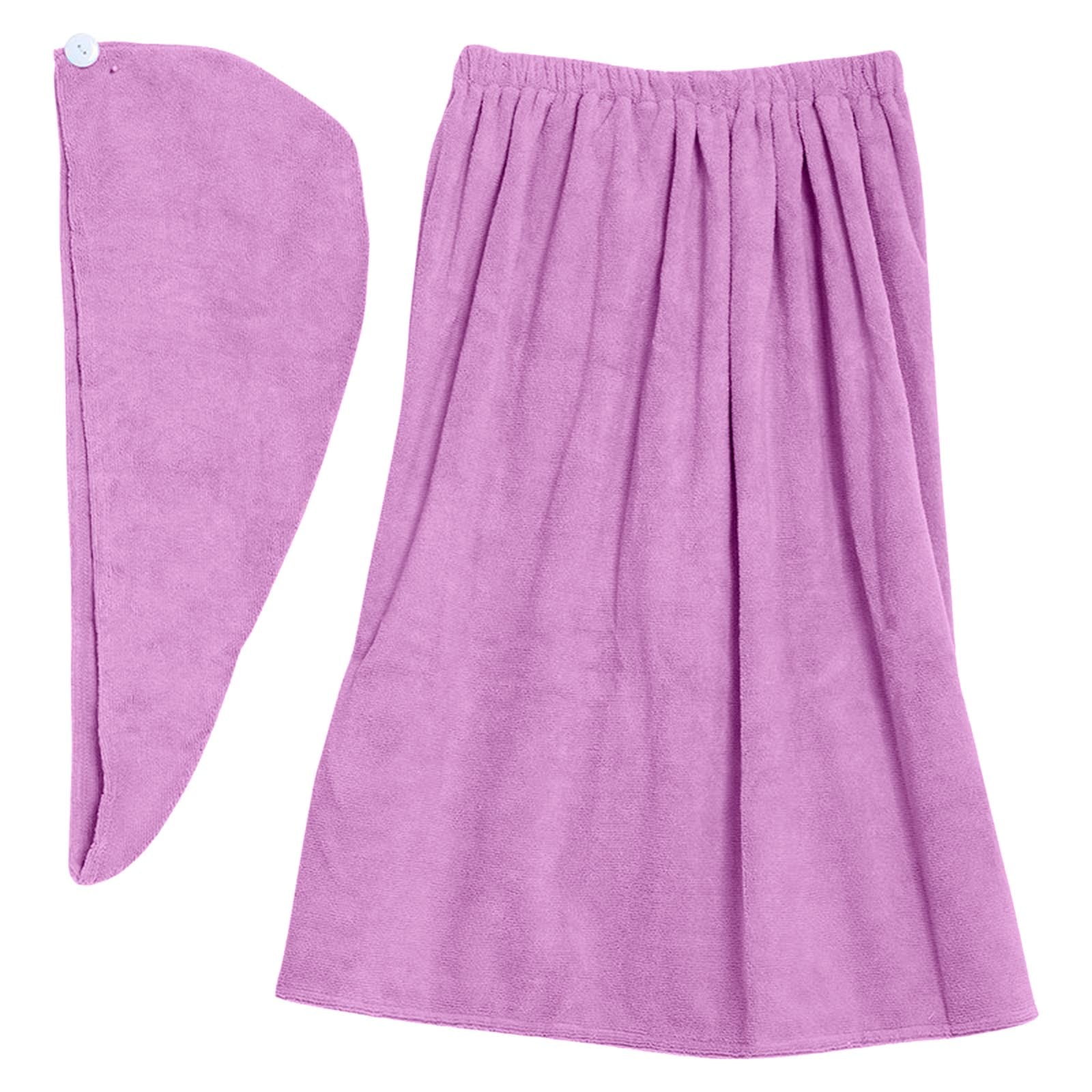 Microfiber Bath Towel Wrap for Women Adjustable Soft Shower Cover Up Quick Drying Hair Body Towel Robe Dress for Spa Hotel Beach Pool Travel 27.56 x 55.12 Inches