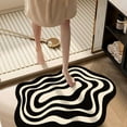 thumbnail image 1 of Luxury Microfiber Bathroom Rug Mat Non-Slip TPR Backing, Absorbent & Machine Washable Soft Carpet for Bath, Bedroom, Vanity, Pet, 40x60cm (Black), 1 of 8