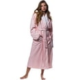 thumbnail image 1 of Luxury Microfiber Plush Lined Robe Pink, 1 of 4