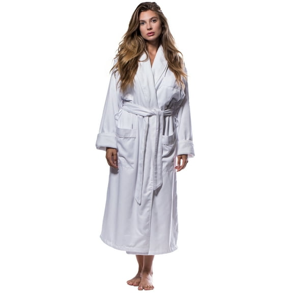 Luxury Microfiber Plush Lined Robe White