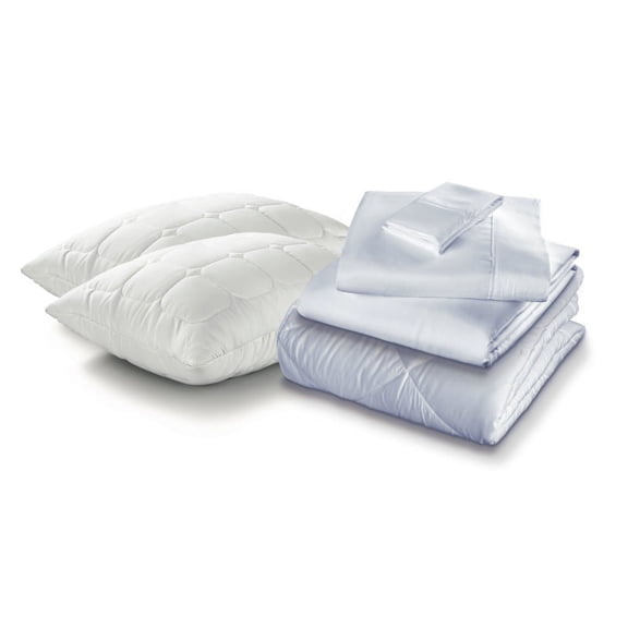 Luxury Microfiber Sleep Kit Ensemble: Pillows-Sheets-Comforter - Twin