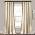 thumbnail image 1 of Luxury Mid Century Geo Faux Silk Jacquard Border Window Curtain Panel, Neutral and Brown, 52 inch x 84 inch, 1 of 11