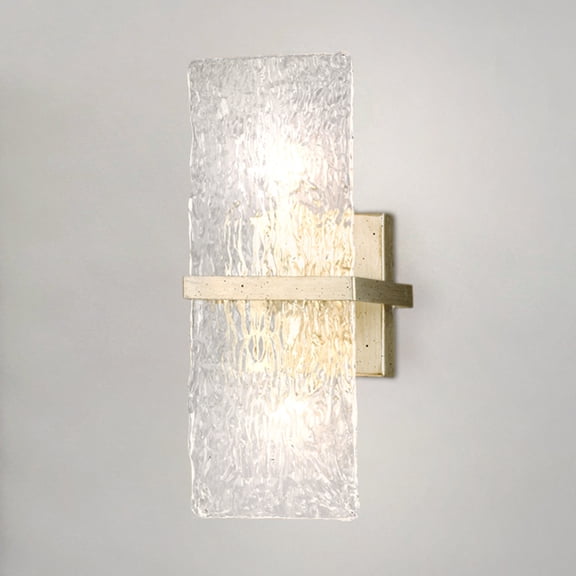 Luxury Mid Century Modern Wall Sconce, Small Size: 15''H x 4.5''W, with Eclectic Style Elements, Gilded Silver Finish, UHP4956 from the Kenton Collection by Urban Ambiance