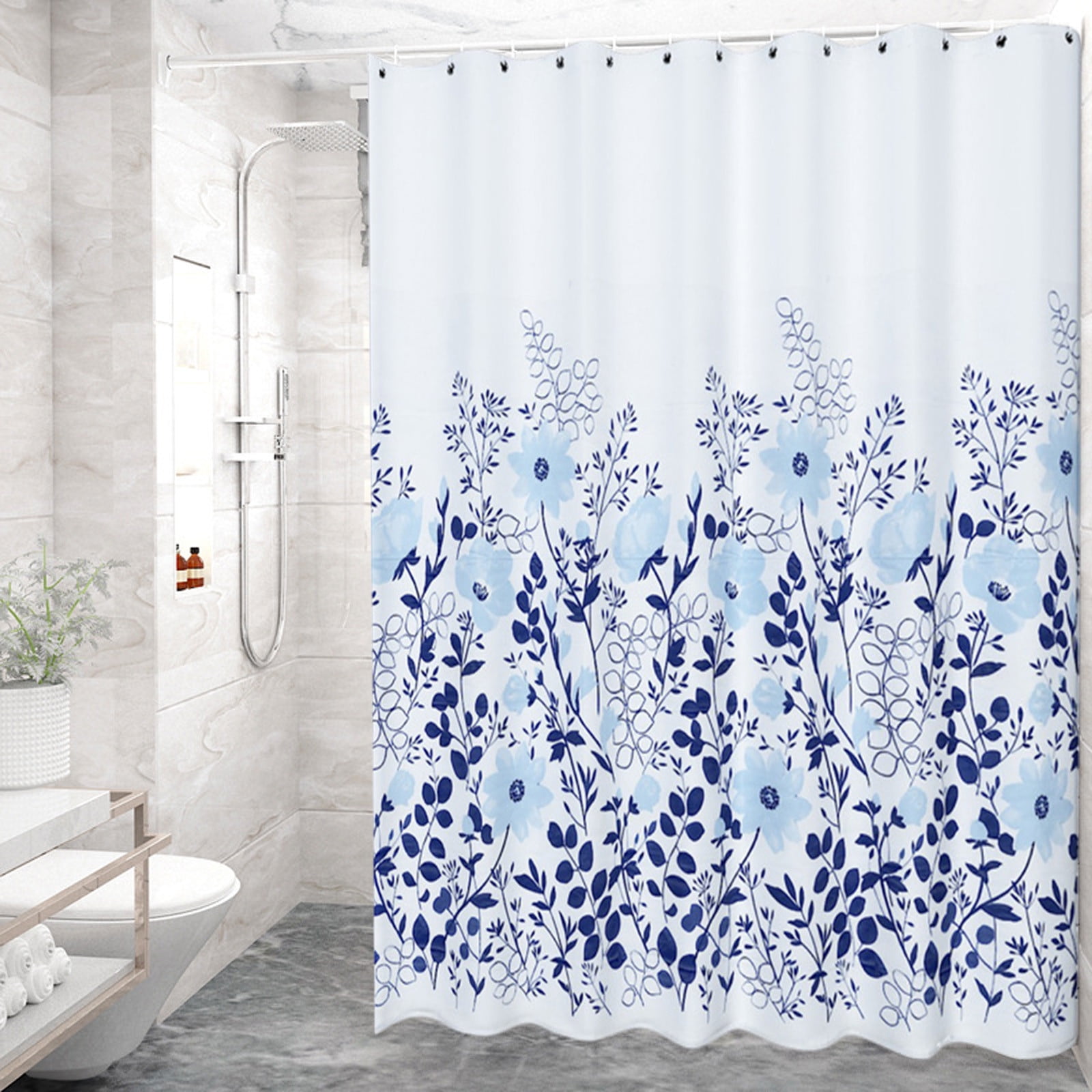 Luxury Mildew-Proof Shower Liner – Translucent No-See-Through Curtain ...