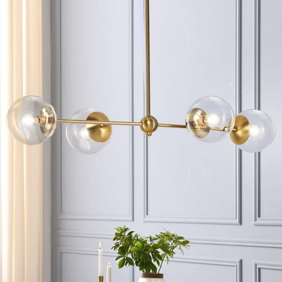 Luxury Minimalist Chandelier, Brushed Bronze, UHP4451