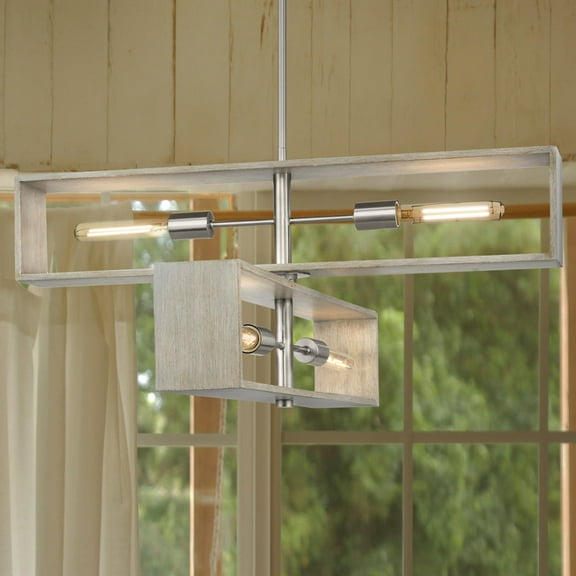 Luxury Minimalist Chandelier, Brushed Nickel, UHP4910