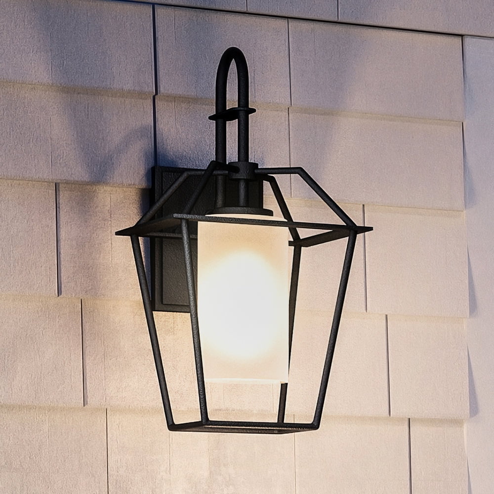 Luxury Minimalist Wall Sconce, 14.875H x 7.5W, with Modern Style, Midnight Black, UHP1390 by Urban Ambiance