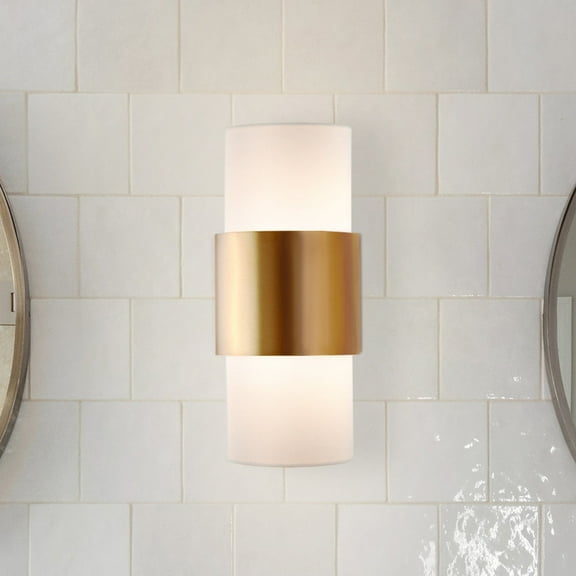 Luxury Minimalist Wall Sconce, Small Size: 17''H x 4.875''W, with Cosmopolitan Style Elements, Brushed Bronze Finish, UHP4863 from the Rochester Collection by Urban Ambiance