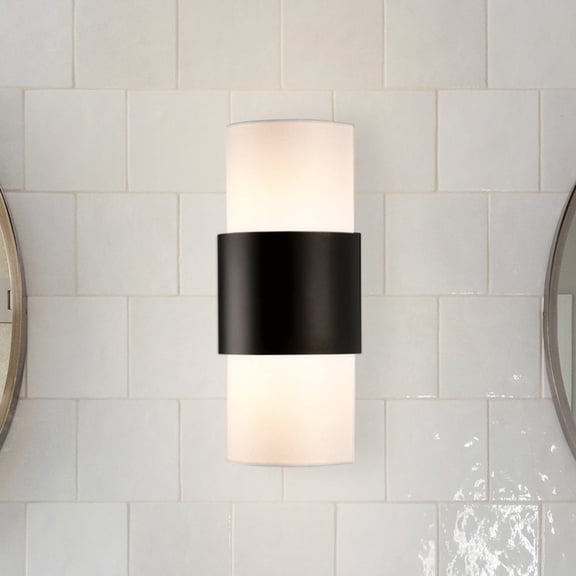 Luxury Minimalist Wall Sconce, Small Size: 17''H x 4.875''W, with Cosmopolitan Style Elements, Matte Black Finish, UHP4864 from the Rochester Collection by Urban Ambiance