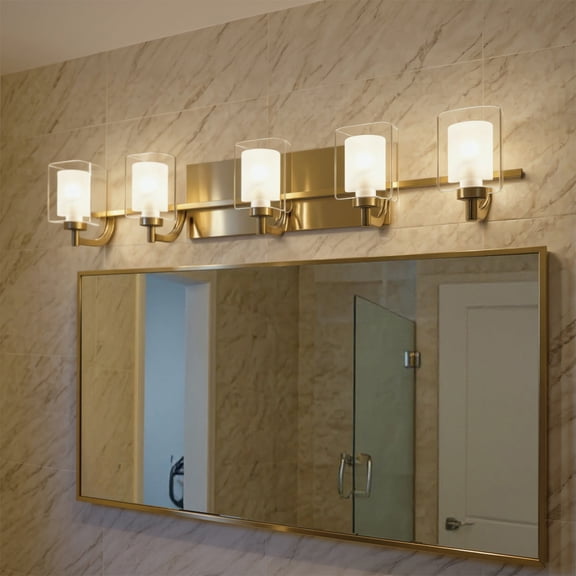 Luxury Modern Bath Light, Brushed Gold, UQL6203