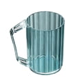 thumbnail image 1 of Luxury Modern Bathroom Plastic Toothbrush Cup with Integrated Handle, Tall Ridged Texture, Spacious Wide Mouth, Durable Transparent Material for Elegant Vanity Decor, 1 of 5