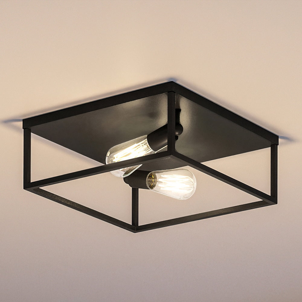 Luxury Modern Ceiling Light, 4.5H x 12W, with Mid-Century Modern Style, Midnight Black, UHP4032 by Urban Ambiance