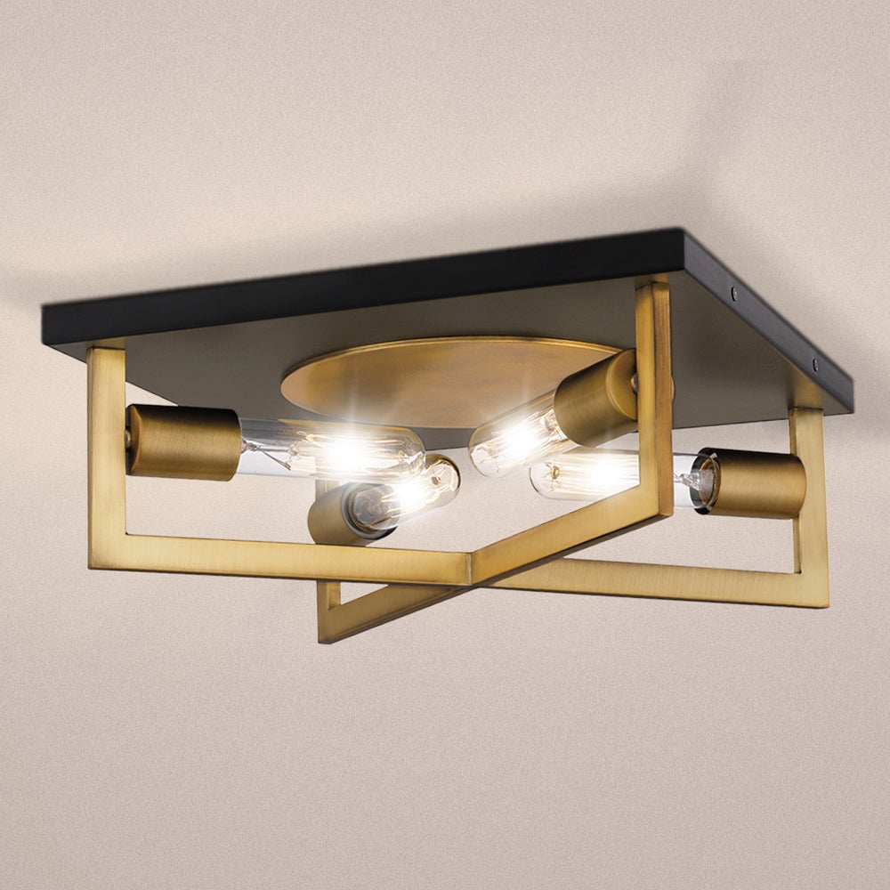 Luxury Modern Ceiling Light, Aged Brass, UQL4580