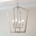 thumbnail image 1 of Luxury Modern Chandelier, Brushed Nickel, UHP4568, 1 of 5