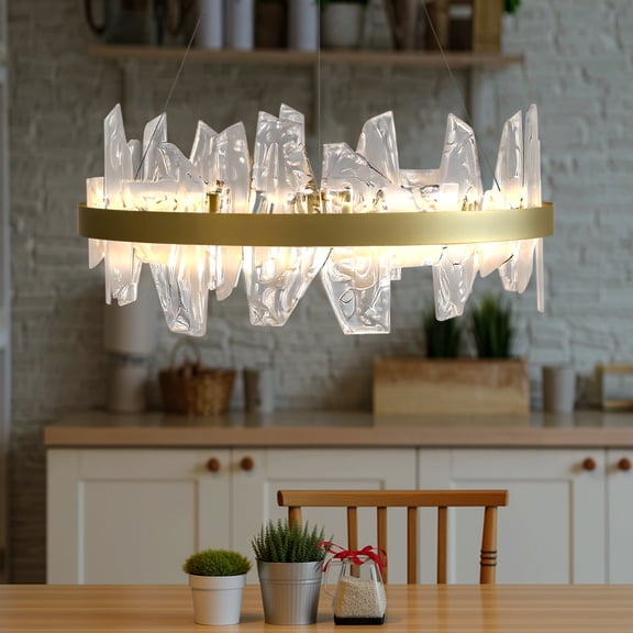 Luxury Modern Chandelier, Soft Gold, UQL6263