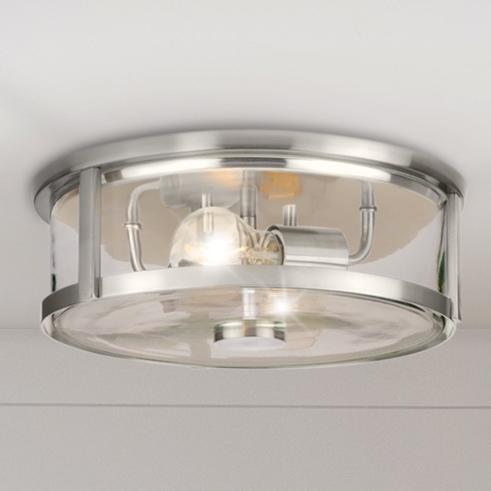 Luxury Modern Farmhouse Ceiling Light, Brushed Nickel, UHP4594