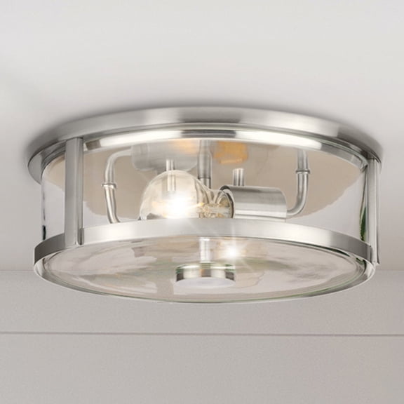 Luxury Modern Farmhouse Ceiling Light, Brushed Nickel, UHP4594