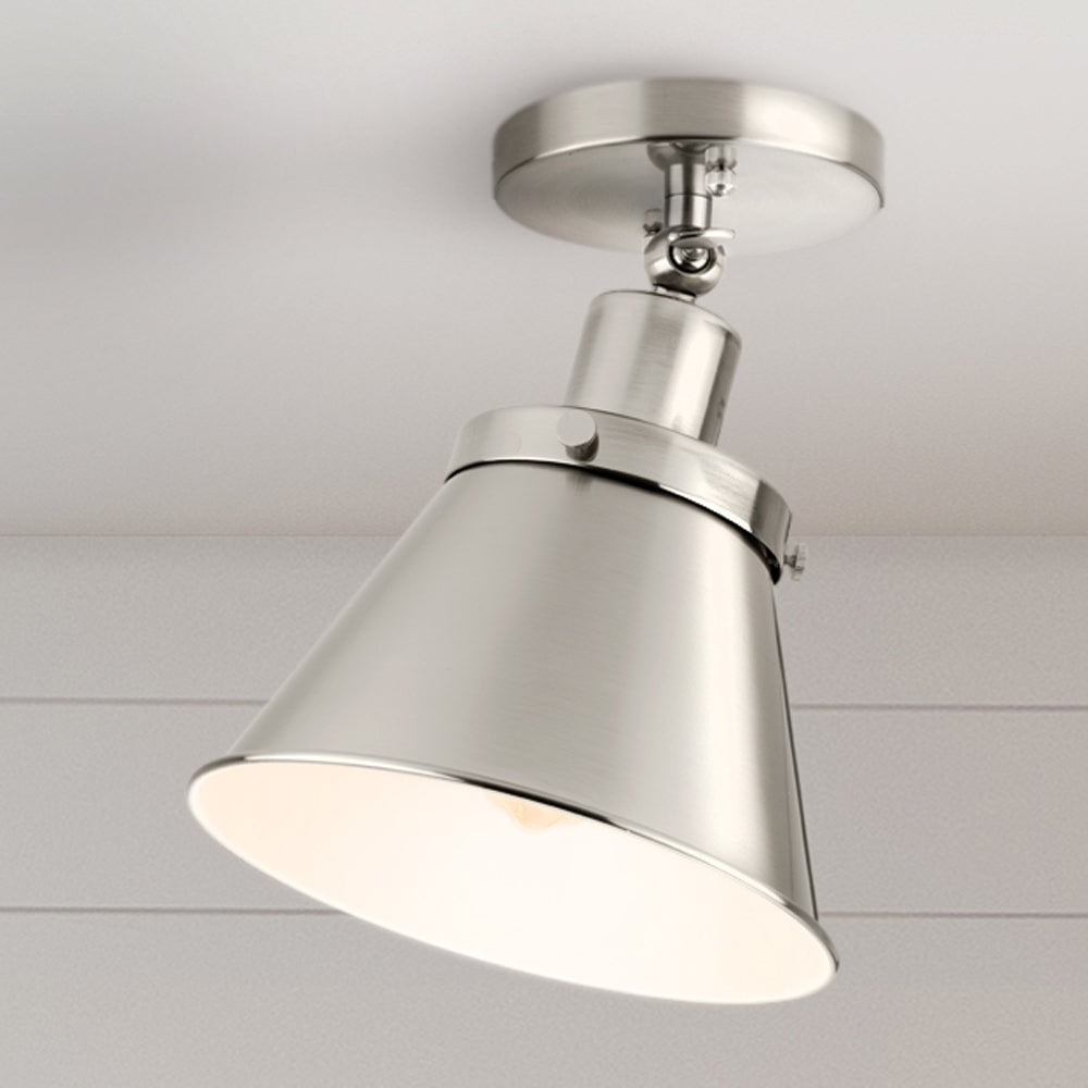 Luxury Modern Farmhouse Ceiling Light, Brushed Nickel, UHP4664