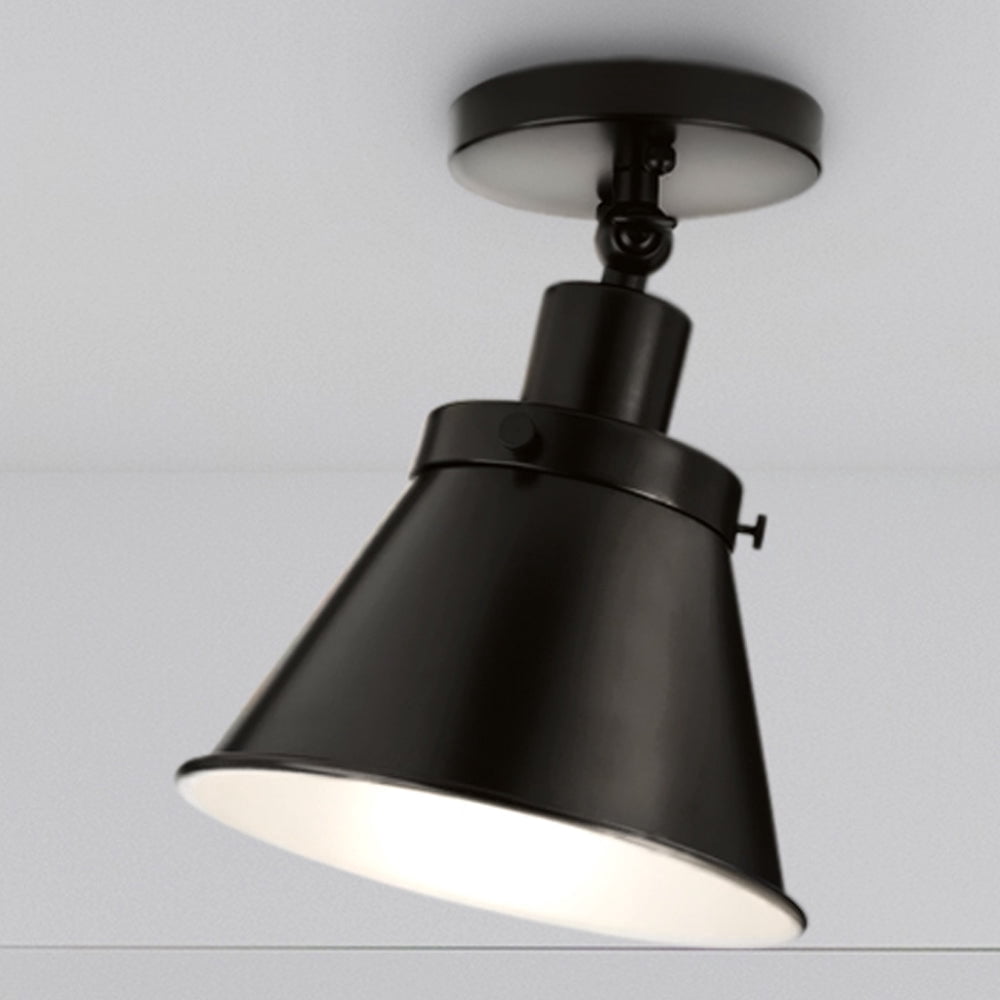 Luxury Modern Farmhouse Ceiling Light, Matte Black, UHP4665