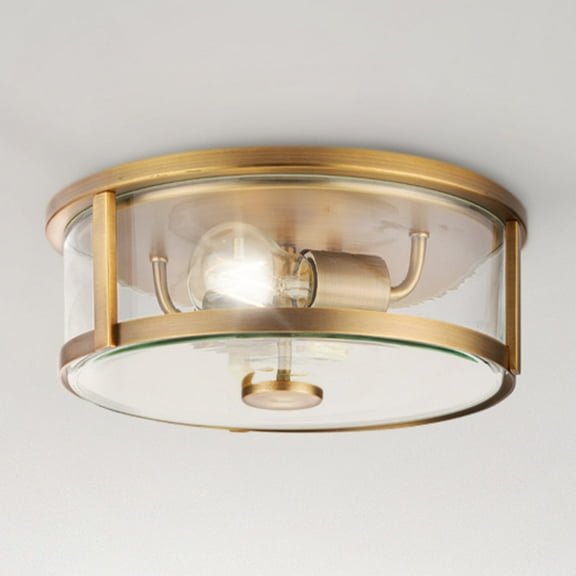 Luxury Modern Farmhouse Ceiling Light, Vintage Brass, UHP4595