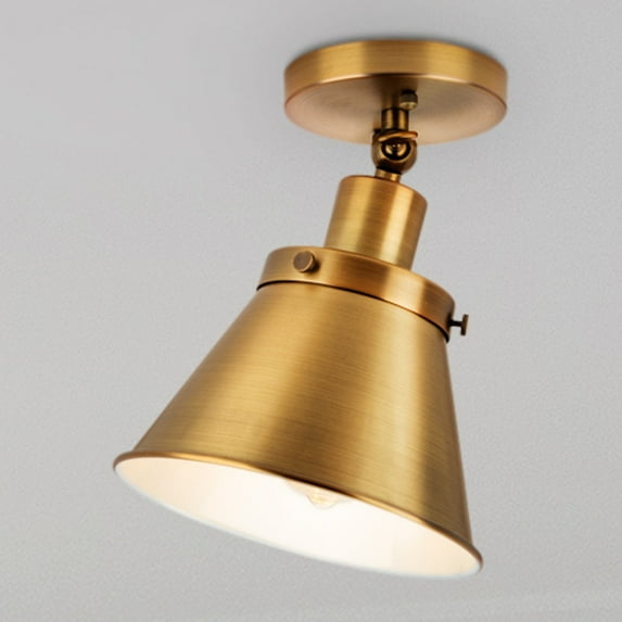 Luxury Modern Farmhouse Ceiling Light, Vintage Brass, UHP4667