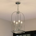 thumbnail image 1 of Luxury Modern Farmhouse Chandelier, 23H x 15W, with Coastal Style, Brushed Nickel, UHP3973 by Urban Ambiance, 1 of 5