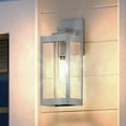 thumbnail image 1 of Luxury Modern Farmhouse Outdoor Wall Sconce, 14.25''H x 5.00''W, with Industrial Style Elements, Minimalist Design, Stainless Steel Finish and Clear Beveled Glass, UQL1360, 1 of 7