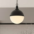 thumbnail image 1 of Luxury Modern Farmhouse Pendant, 17''H x 12''W, Matte Black Finish, Apulon Collection, by Urban Ambiance, 1 of 8