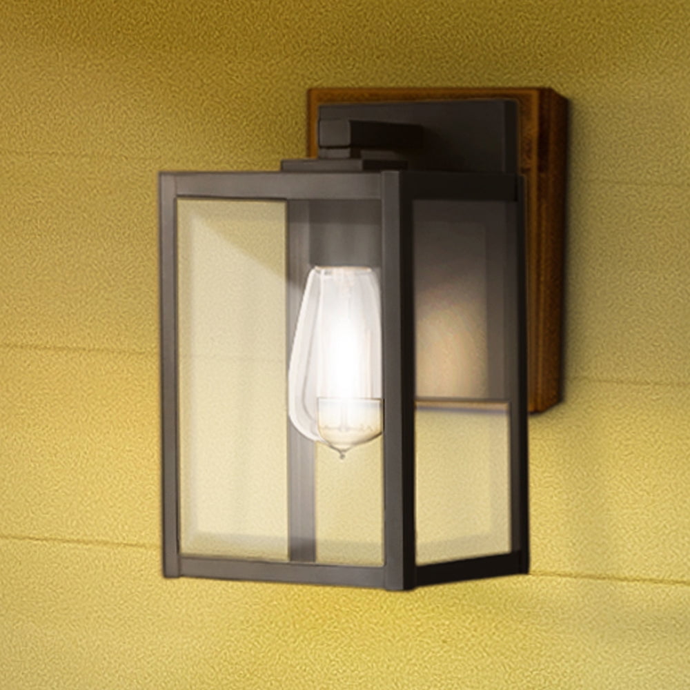 Luxury Modern Farmhouse Wall Sconce, Large Size: 10.00''H x 5.75''W, with Modern Style Elements, Earth Black Finish, UQL1890 from the Quincy Collection by Urban Ambiance