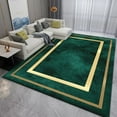 thumbnail image 1 of Luxury Modern Geometric Living Room Carpets Home ration Golden Green Rugs for Bedroom Washable Fluffy Large Area Mat Bedside, 1 of 5