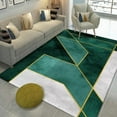 thumbnail image 1 of Luxury Modern Geometric Living Room Carpets Home ration Golden Green Rugs for Bedroom Washable Fluffy Large Area Mat Bedside, 1 of 5
