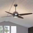 thumbnail image 1 of Luxury Modern Indoor Ceiling Fan, 14.5''H x 54''W, with Transitional Style Elements, Urban Loft Design, Brushed Nickel Finish and White Opal Glass, UHP9191, 1 of 1
